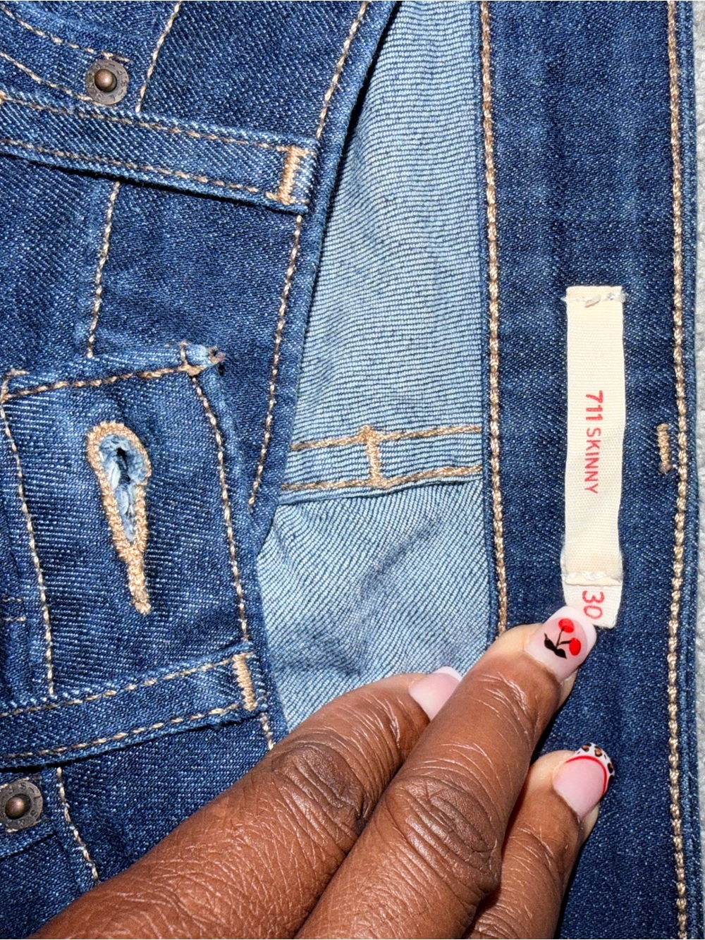Levi’s Dark Blue Women's Straight-Leg Jeans - Picture 4 of 5